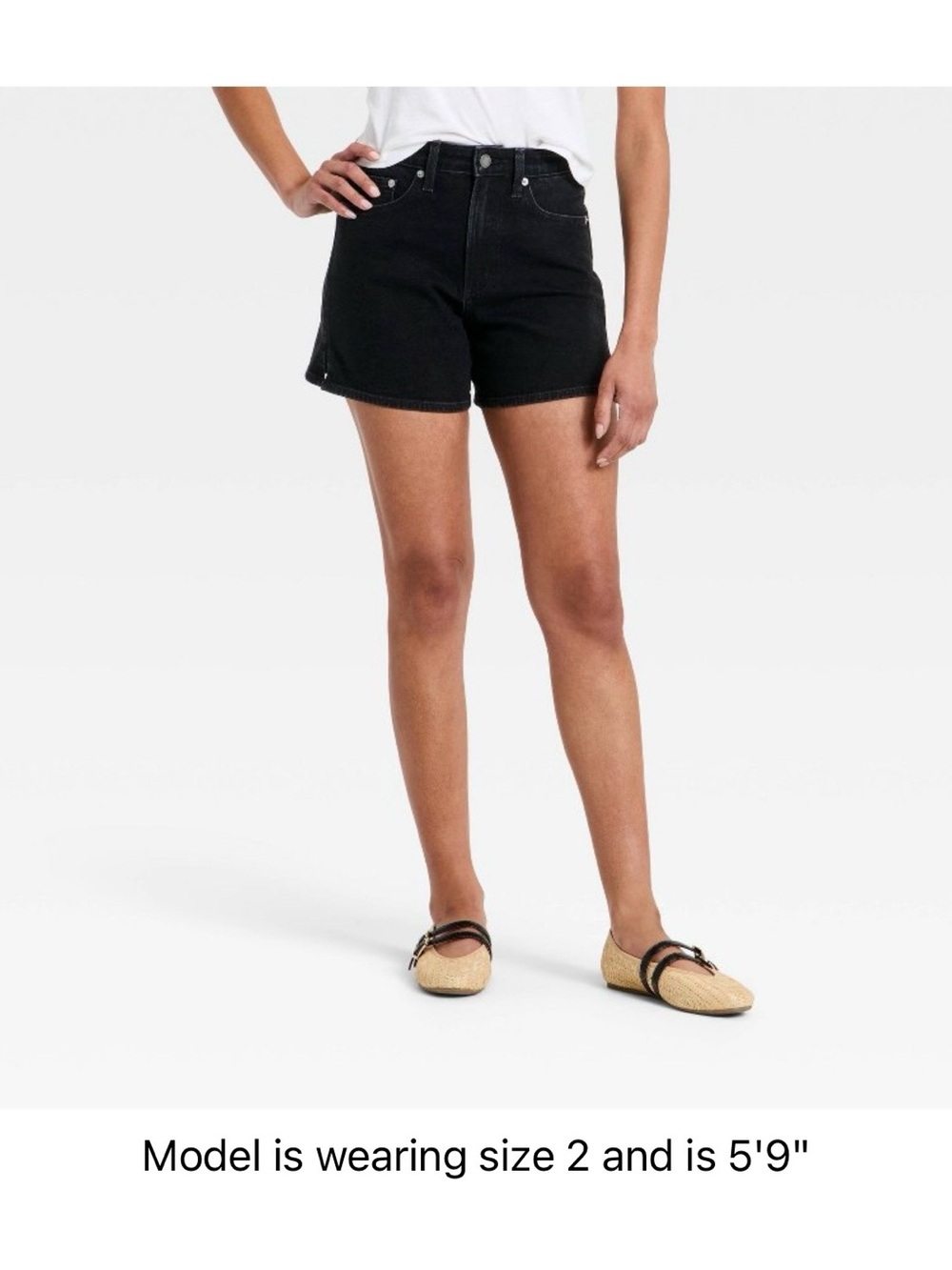 Universal Thread Black High-Rise Denim Shorts